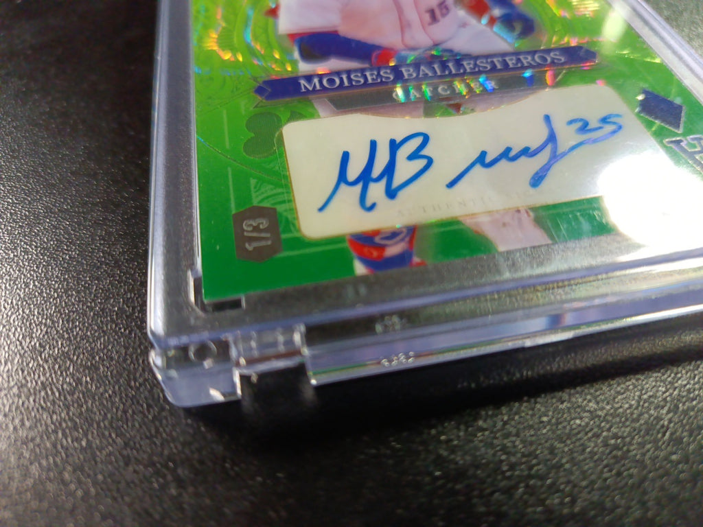 Moises Ballesteros #1/3 Autograph Rare Rookie MLB Baseball Card Wave Prizm