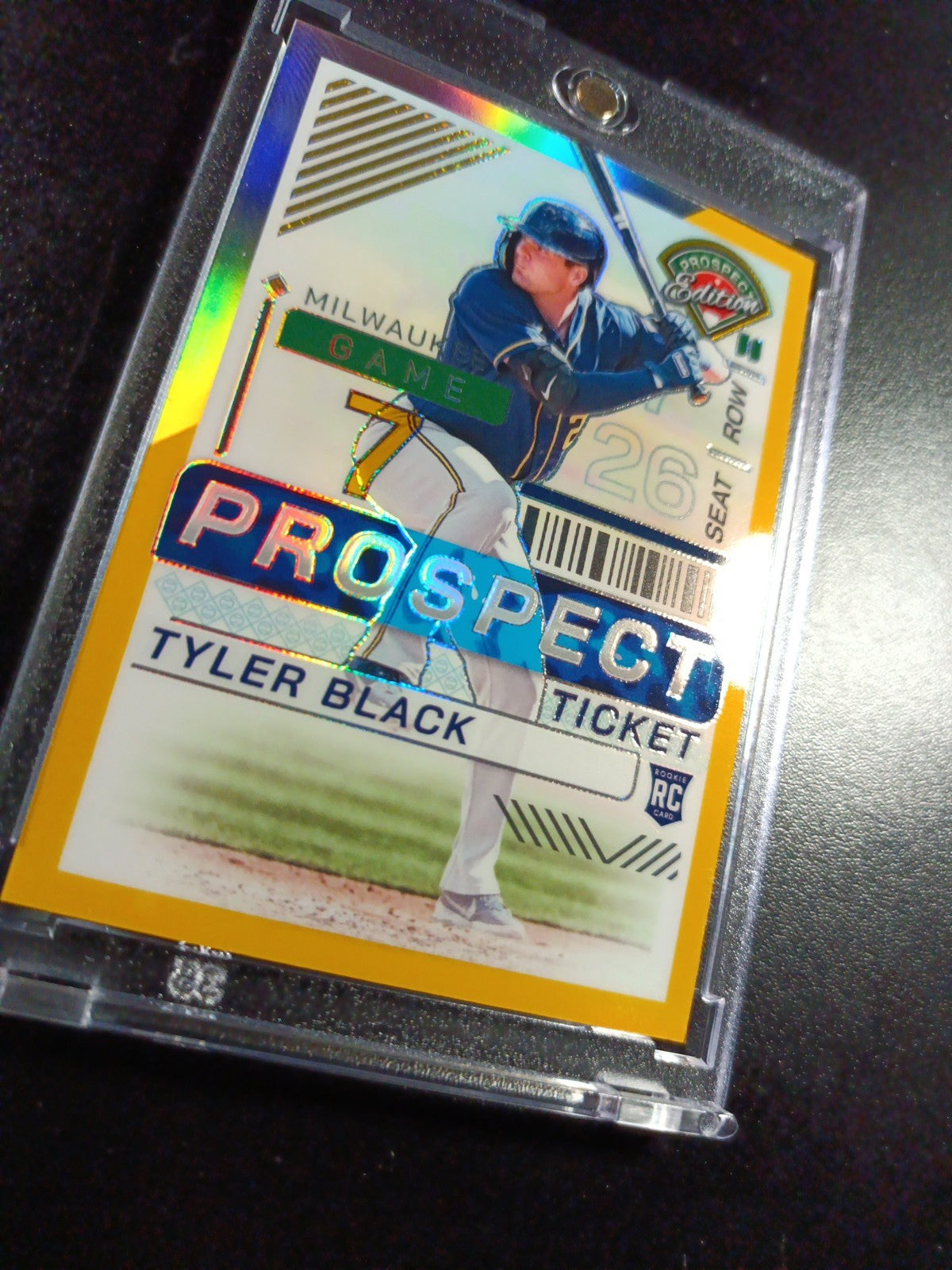 Tyler Black # /10 Panini Prospects Gold Prizm Refractor Baseball Card MLB