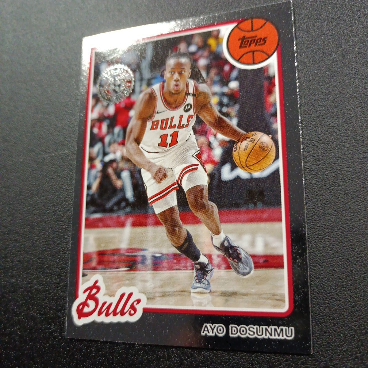 2025-26 Topps Basketball Card Ayo Dosunmu Silver Foil 45th Anniversary
