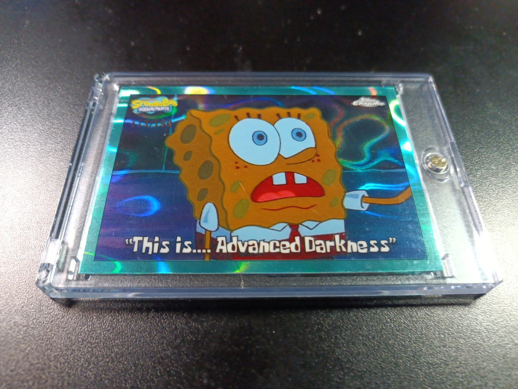 SpongeBob 113/199 This Is Advanced Darkness Aqua Lava Refractor Card Topps /199