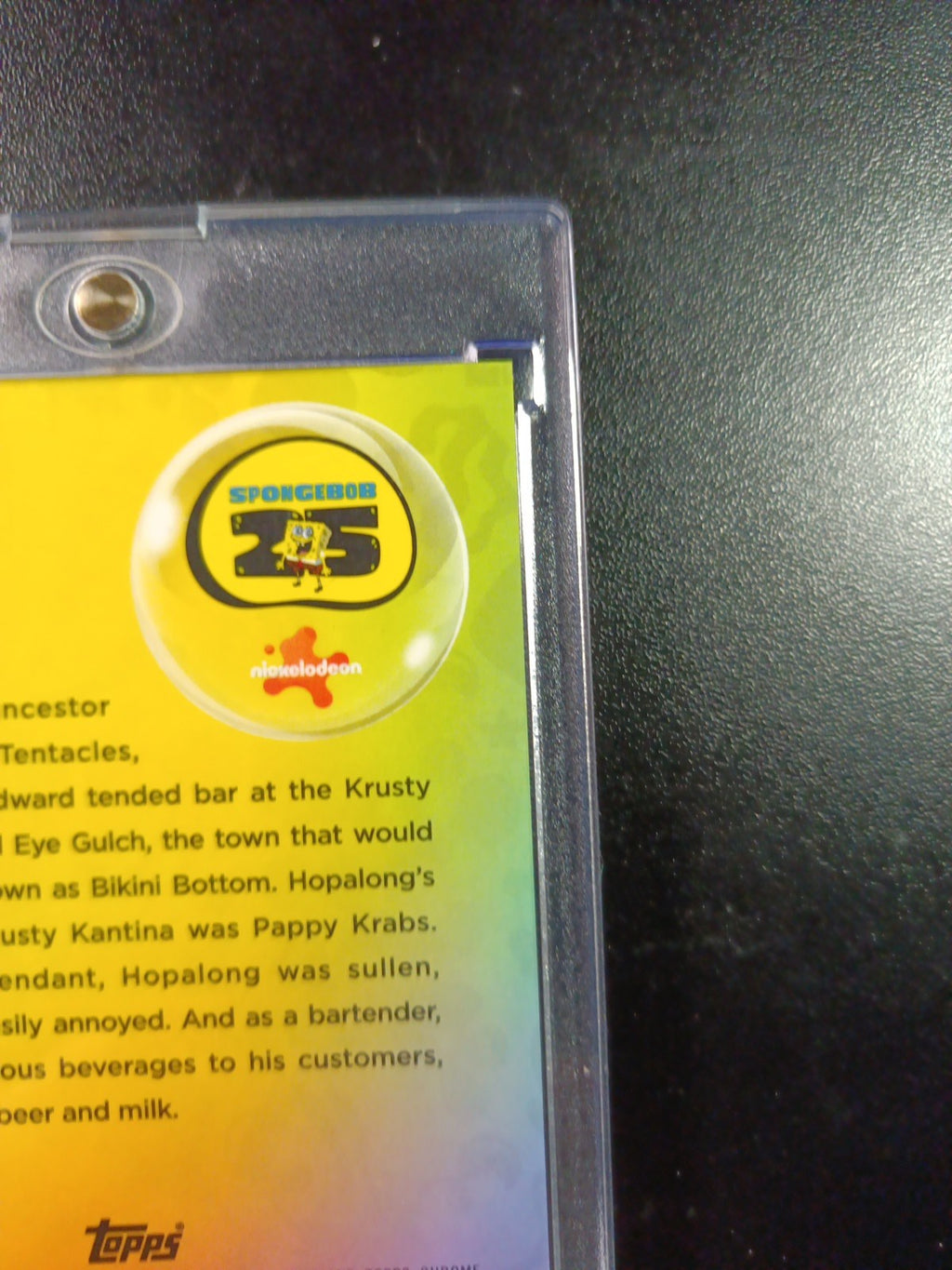 SpongeBob /25 Night Shift Manager Hopalong Squidward Cracked Ice Variant Card