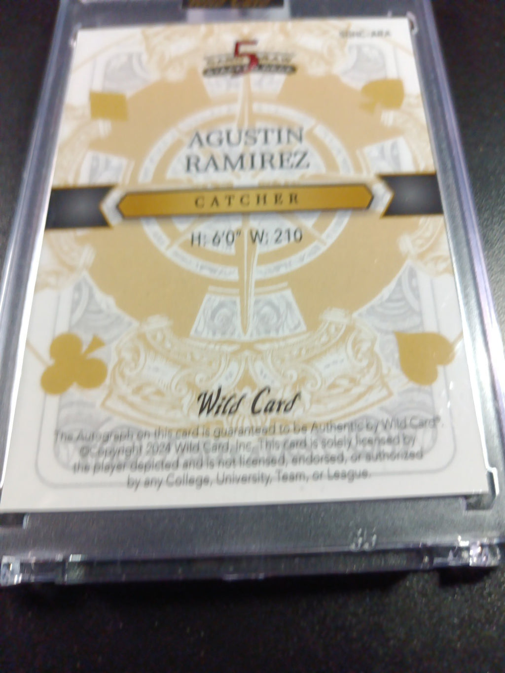 # 1/1 Autograph Agustin Ramirez Black Prizm Refractor Rookie Baseball Wild Card