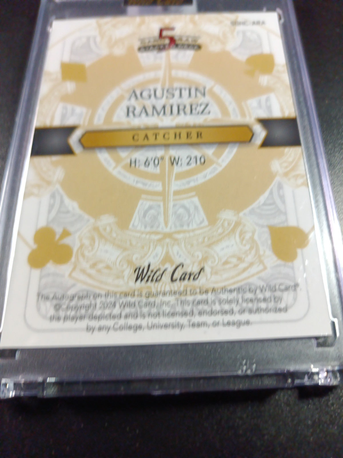 # 1/1 Autograph Agustin Ramirez Black Prizm Refractor Rookie Baseball Wild Card