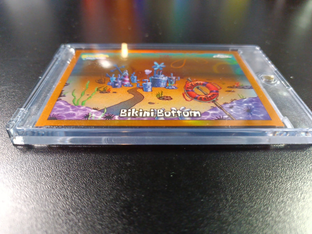 SpongeBob #3/25 Bikini Bottom Orange Refractor Card Topps Case Hit Low Number 