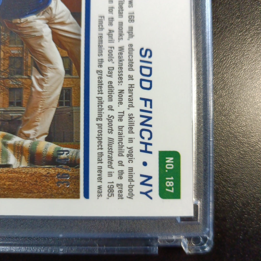 Sidd Finch # /49 Prospect Autograph Prizm Rare Sports Illustrated Baseball Card 