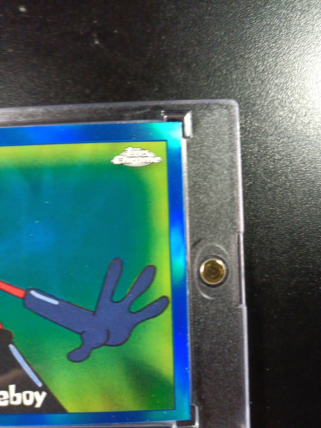 SpongeBob 130/150 Barnacleboy Mermaid Man Blue Refractor Card Topps Chrome /150