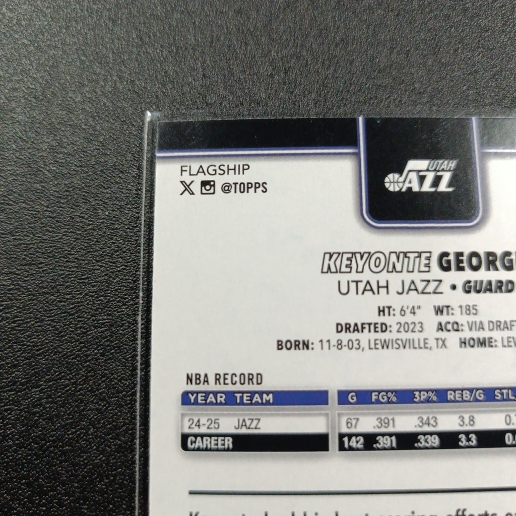 # /2025 Gold Topps Basketball 2025-26 Card Keyonte George 1849/2025 Case Hit