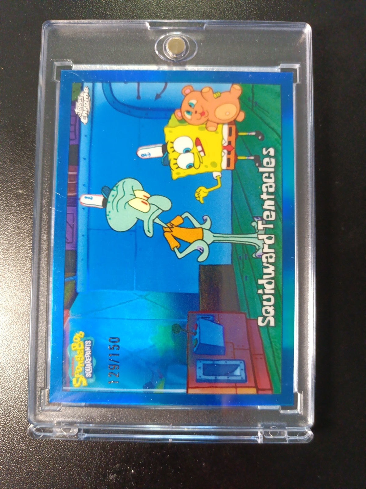 SpongeBob /150 Blue Refractor Squidward Tentacles Krusty Krab Topps 2025 Card