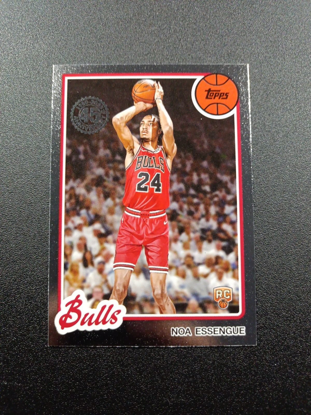 2025-26 Topps Basketball Card Noa Essengue Silver Foil 45th Anniversary
