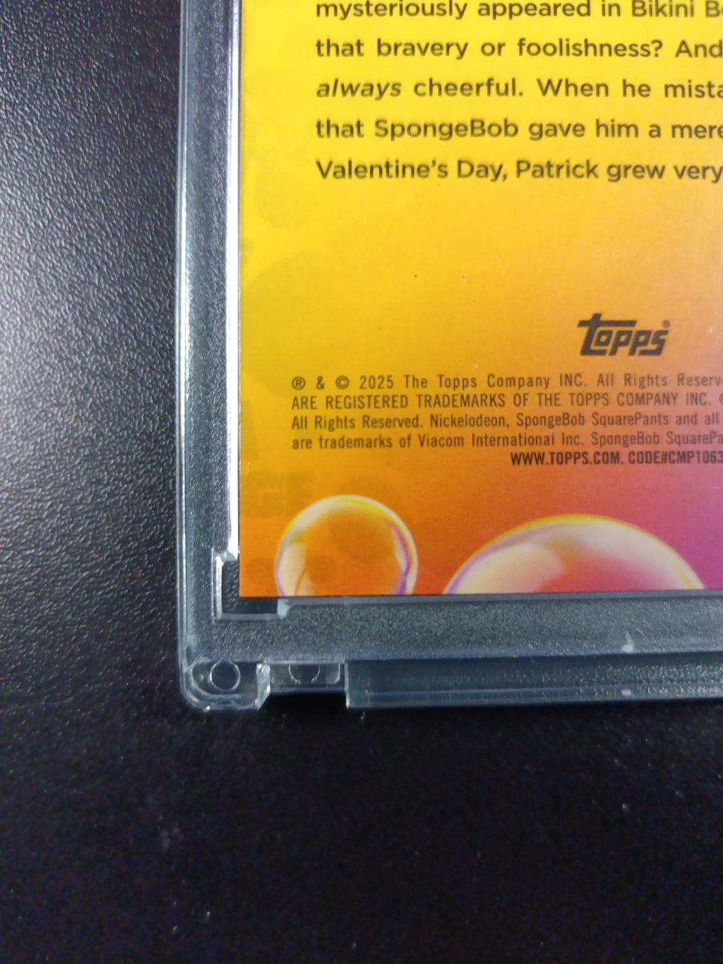 SpongeBob # 31/199 Patrick Star Aqua Lava Refractor Card Topps Case Hit /199