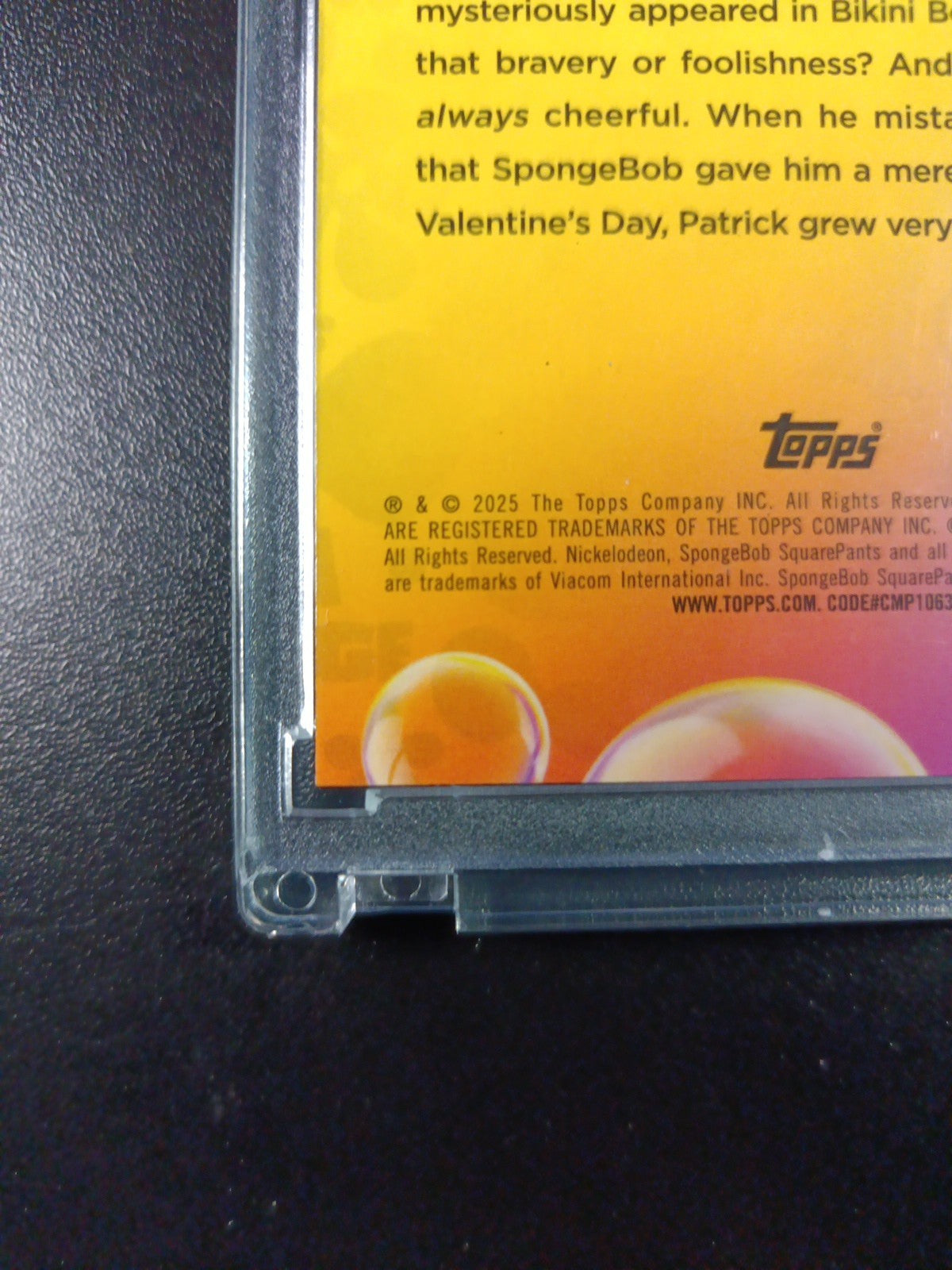 SpongeBob # 31/199 Patrick Star Aqua Lava Refractor Card Topps Case Hit /199