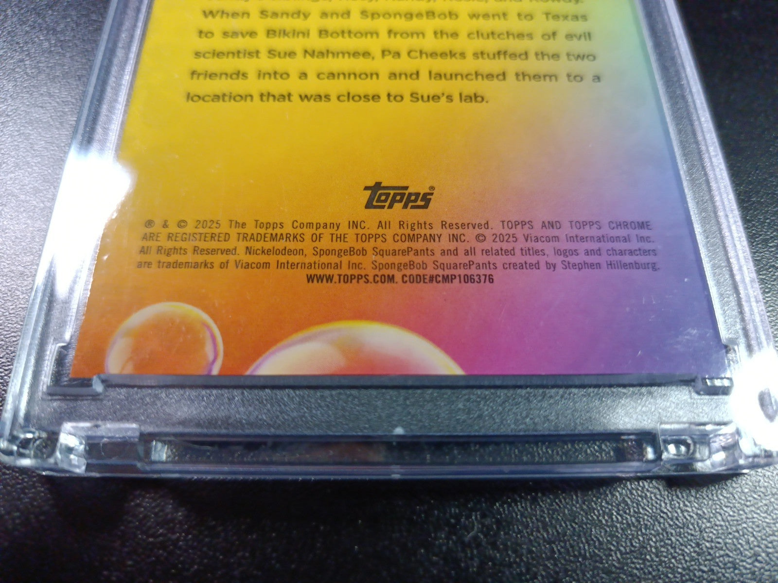 SpongeBob 49/175 Silver Wave Refractor Pa Cheeks Sandy Topps Chrome Card /175