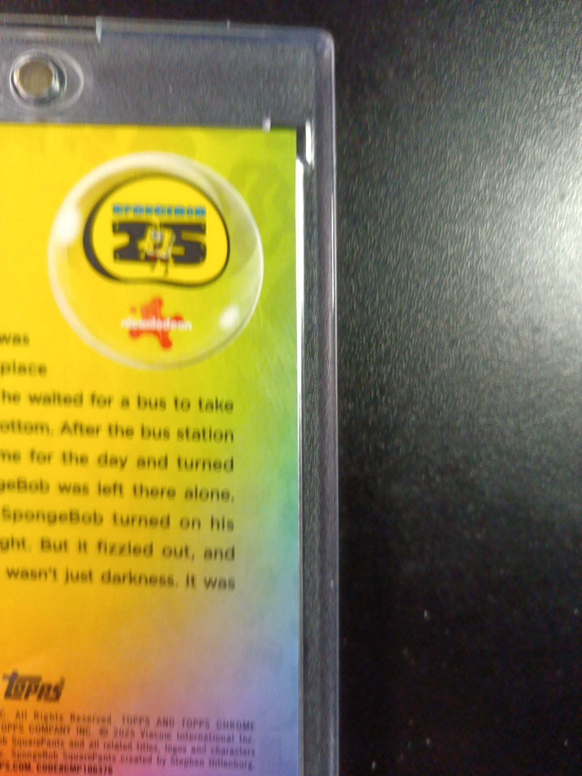 SpongeBob 113/199 This Is Advanced Darkness Aqua Lava Refractor Card Topps /199