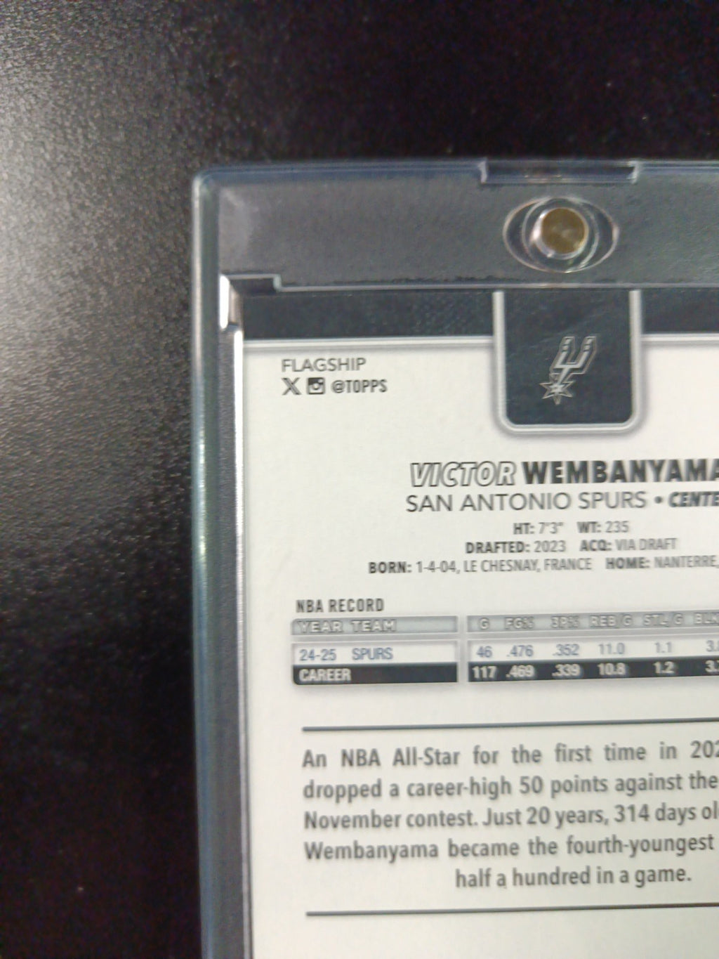 Victor Wembanyama Season Tip Off Foil Card 2025-26 Topps Basketball Card
