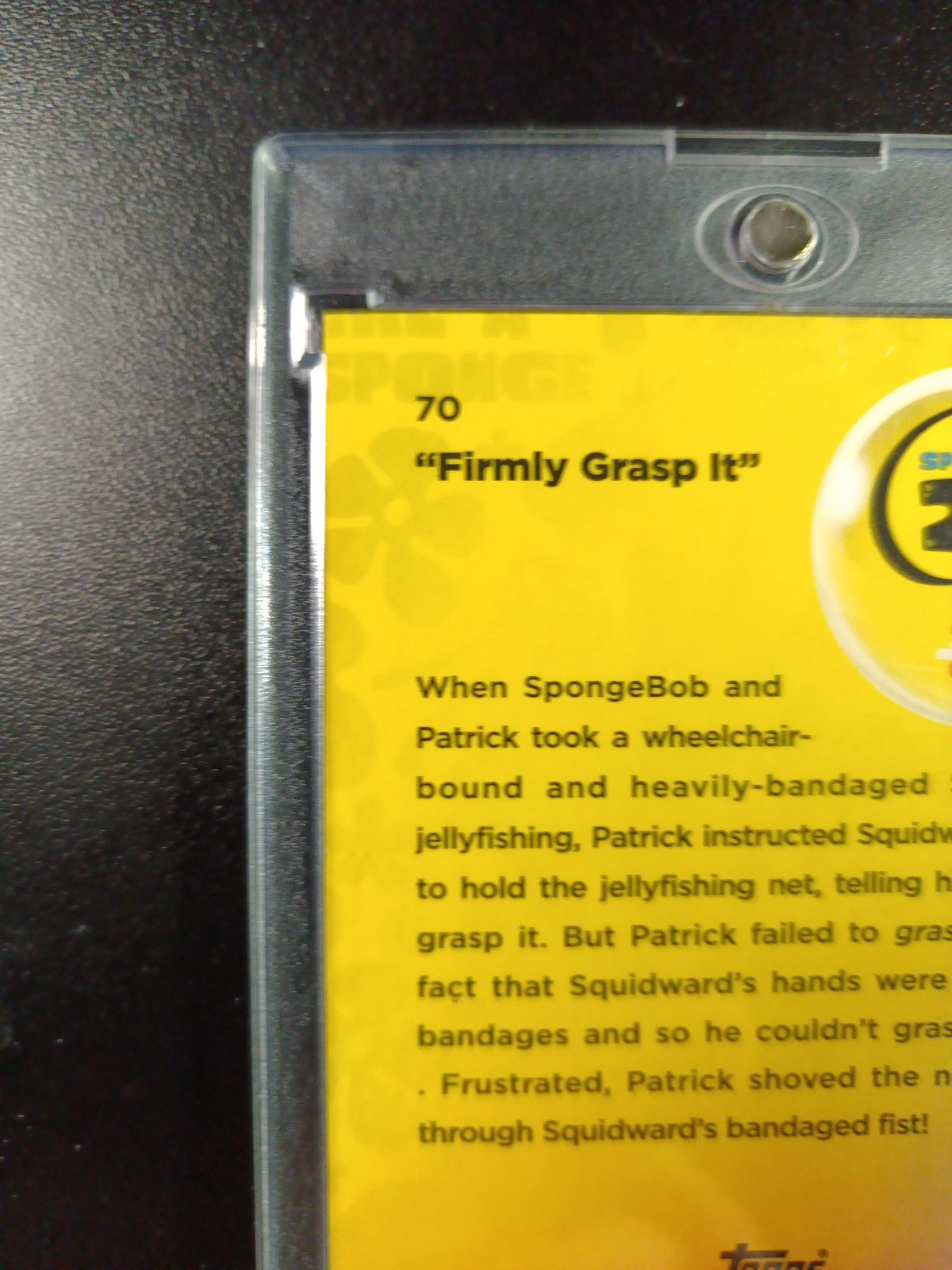 SpongeBob 121/199 Firmly Grasp It Squidward Aqua Lava Refractor Card Topps /199