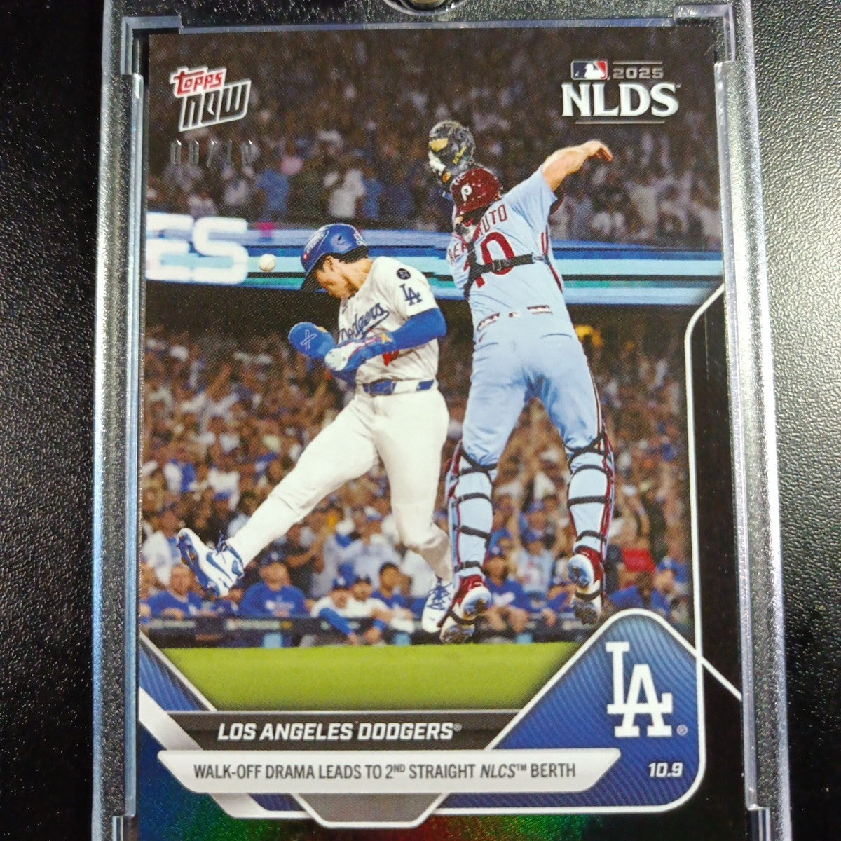 # /10 Black Foil Topps NOW 847 Dodgers MLB World Series Case Hit Baseball Card