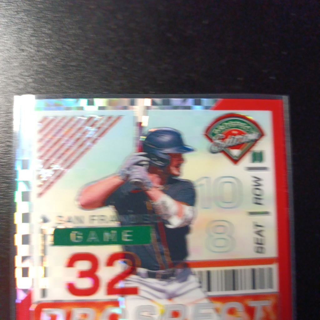 # /99 Red Checkered Prizm Auto Cole Foster Panini Prospect Rookie Baseball Card