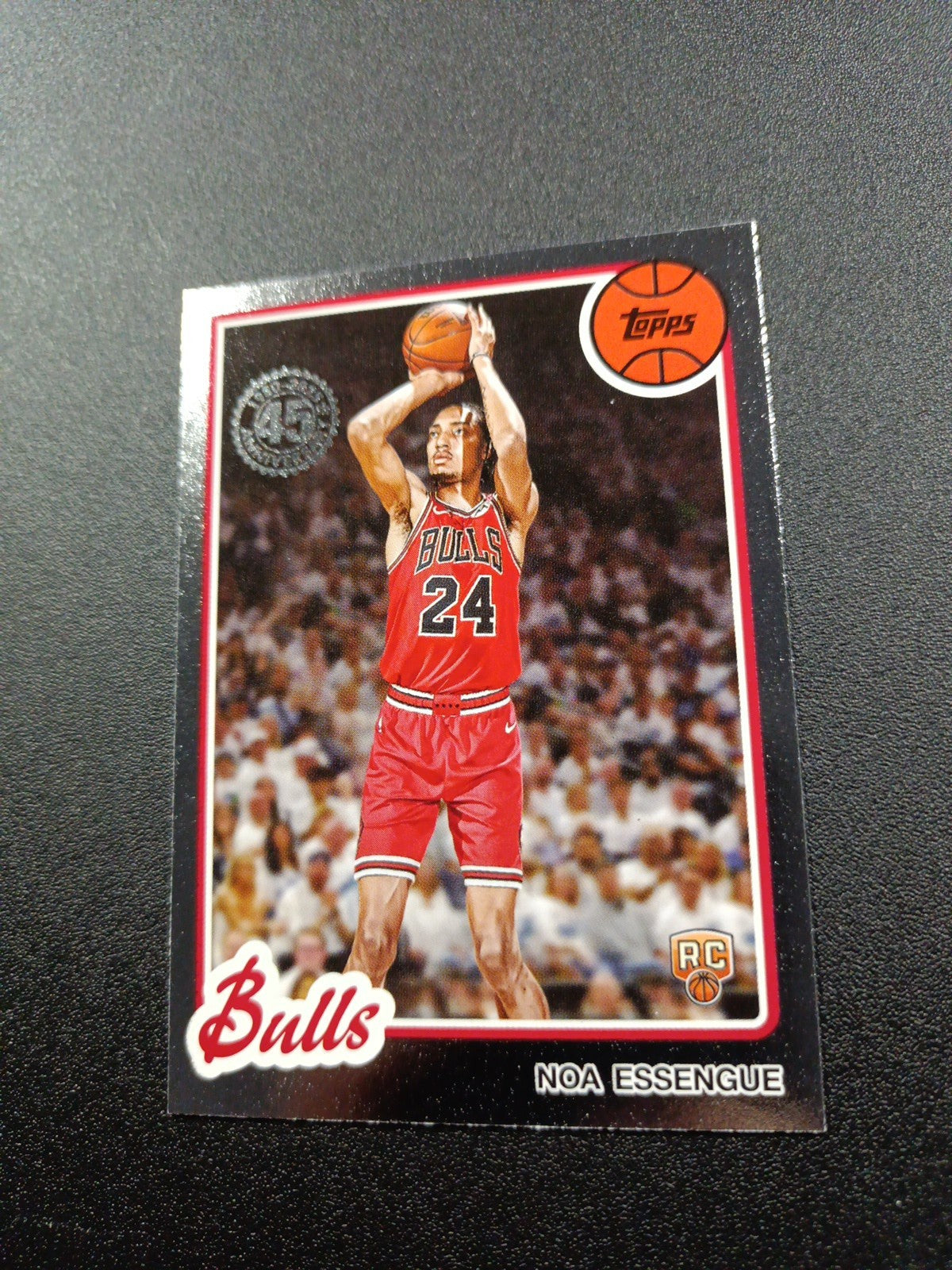 2025-26 Topps Basketball Card Noa Essengue Silver Foil 45th Anniversary