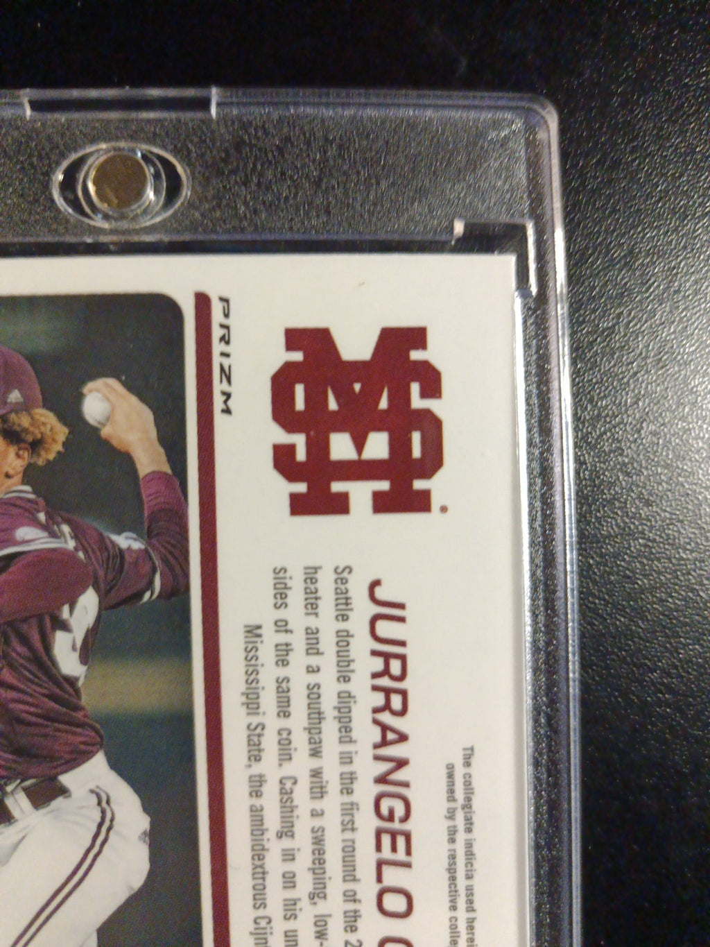 # /75 Autograph Jurrangelo Cijntje Mariners Rookie Wave Prizm Baseball Card 