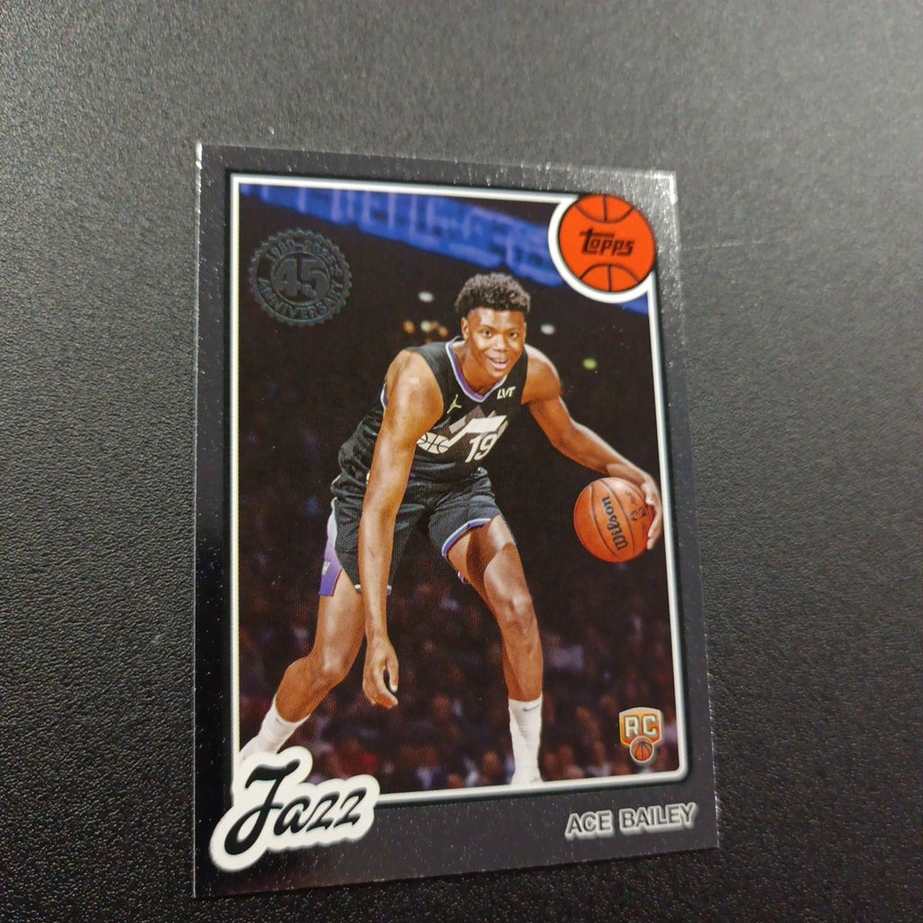 2025-26 Topps Basketball Card Ace Bailey Silver Foil 45th Anniversary