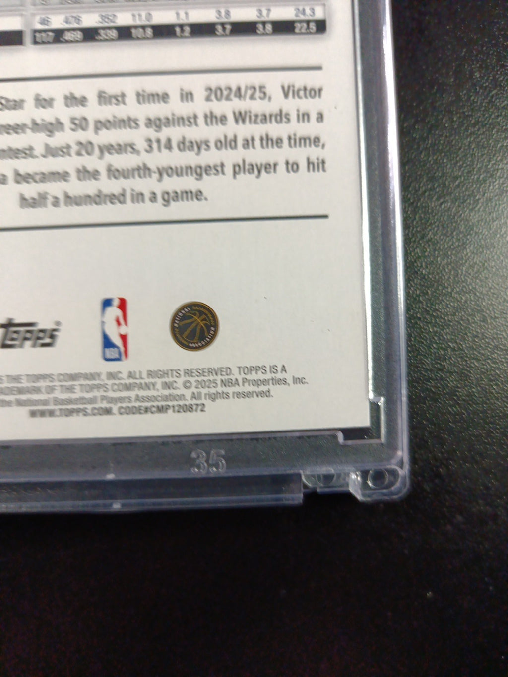 Victor Wembanyama Season Tip Off Foil Card 2025-26 Topps Basketball Card