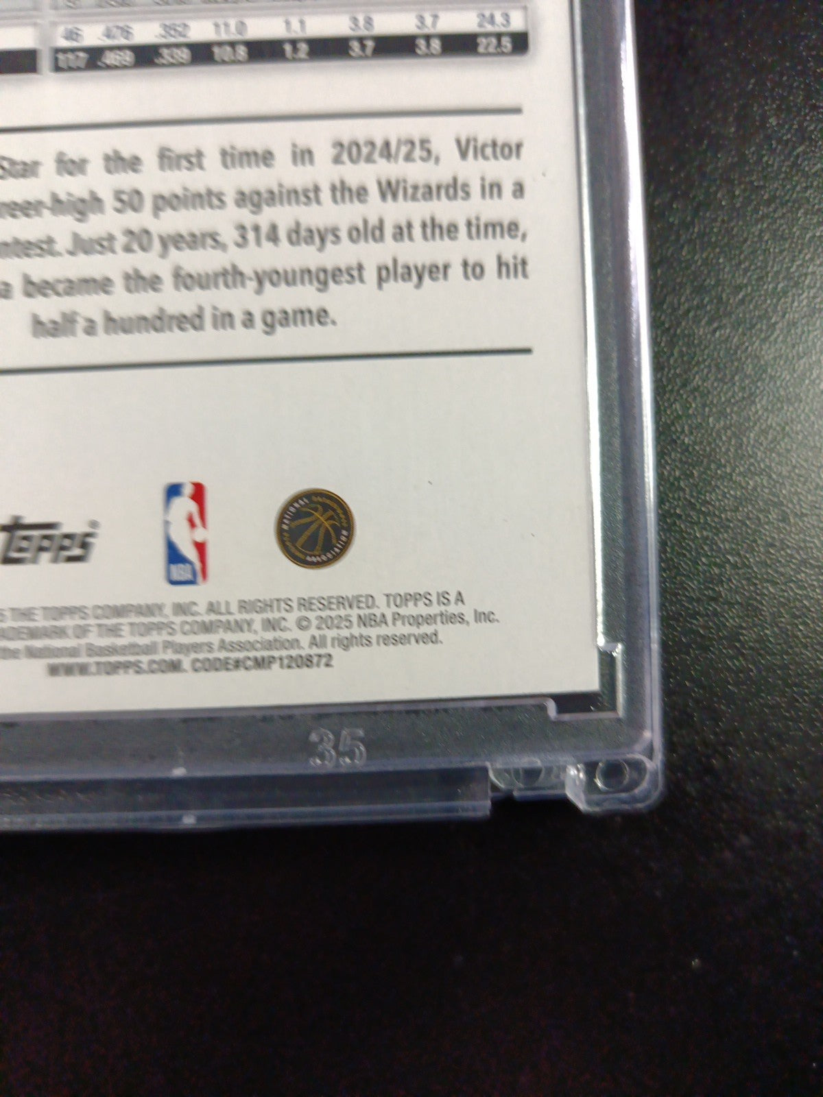 Victor Wembanyama Season Tip Off Foil Card 2025-26 Topps Basketball Card