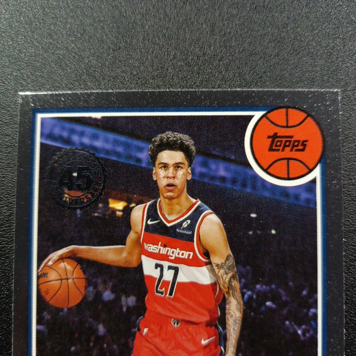 2025-26 Topps Basketball Card Will Riley Silver Foil 45th Anniversary