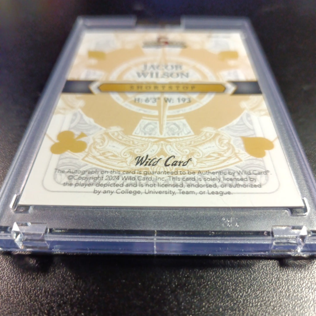 RARE # 1/1 Autograph Jacob Wilson Rainbow Prizm Rookie Baseball Wild Card /1