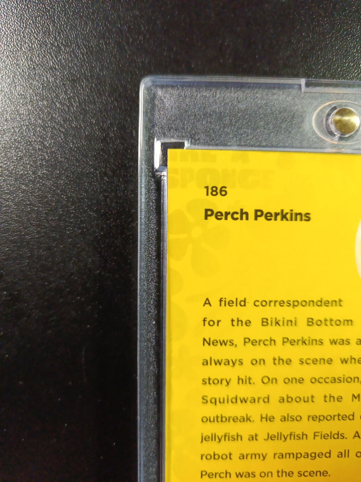 Spongebob /150 Perch Perkins Reporter Blue Refractor Card Topps Chrome 2025