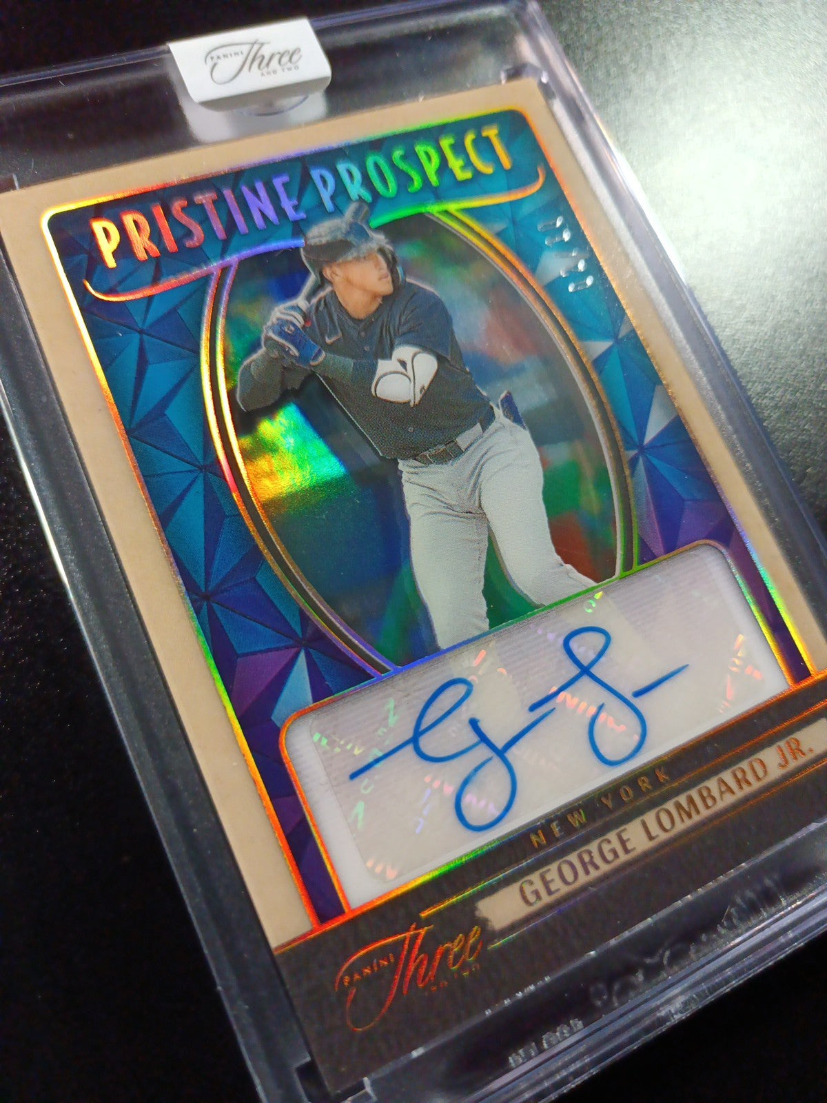 Autograph George Lombard Jr # 2/10 Gold Foil Panini W/ Case Yankees Rookie  /10