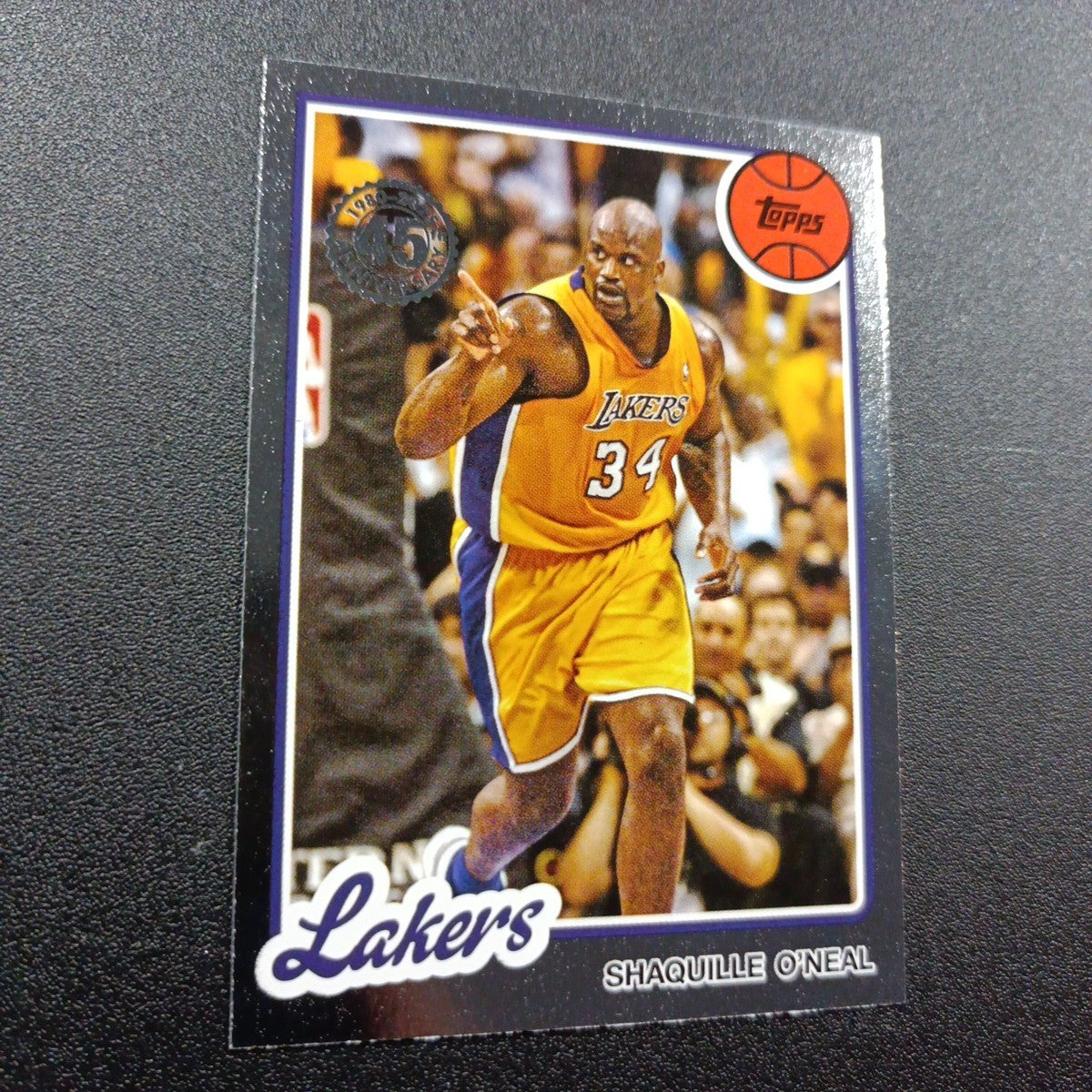 2025-26 Topps Basketball Card Shaquille O'Neal Silver Foil 45th Anniversary