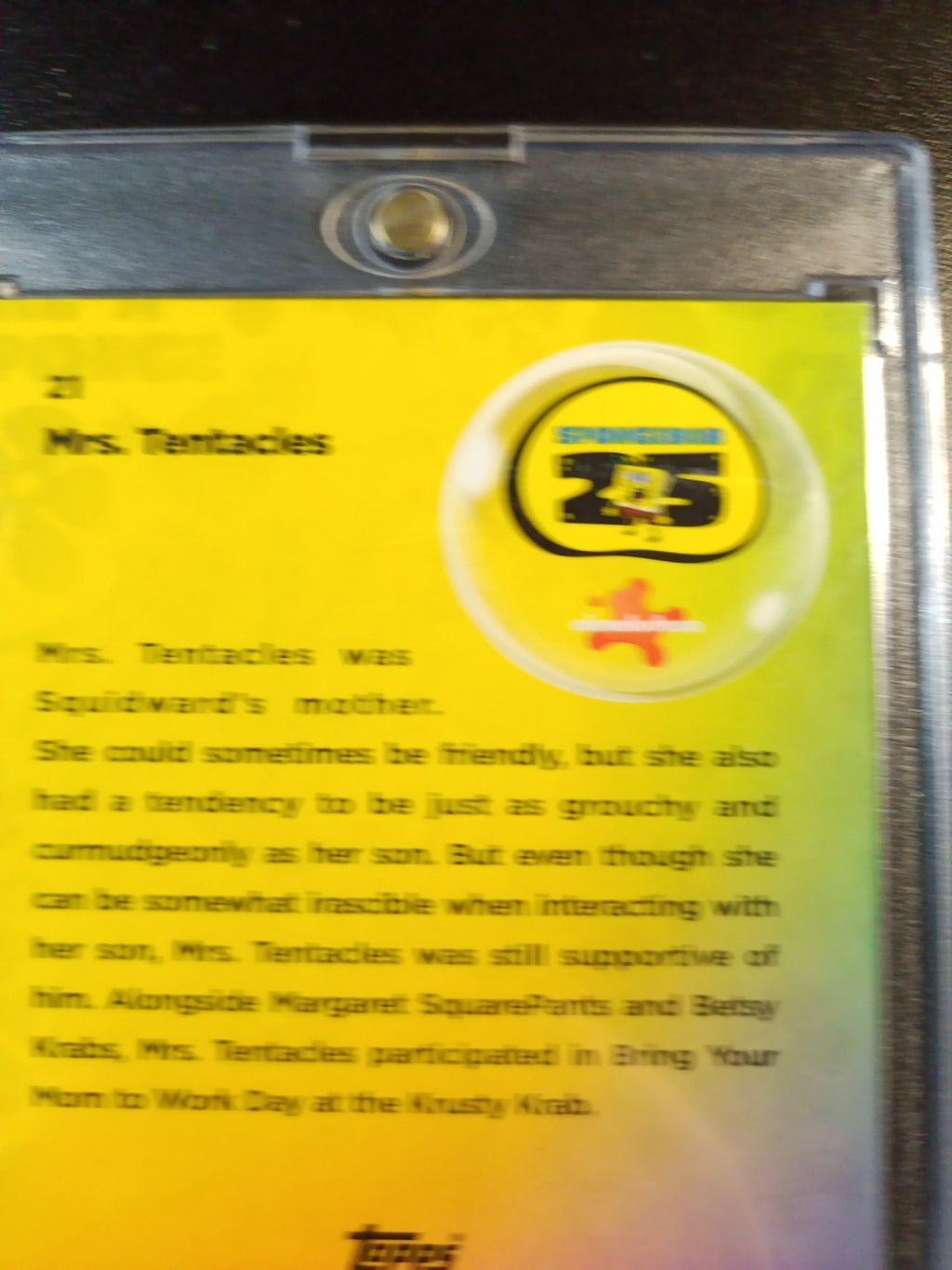 SpongeBob # /199 Mrs. Tentacles Aqua Lava Refractor Card Topps Chrome 