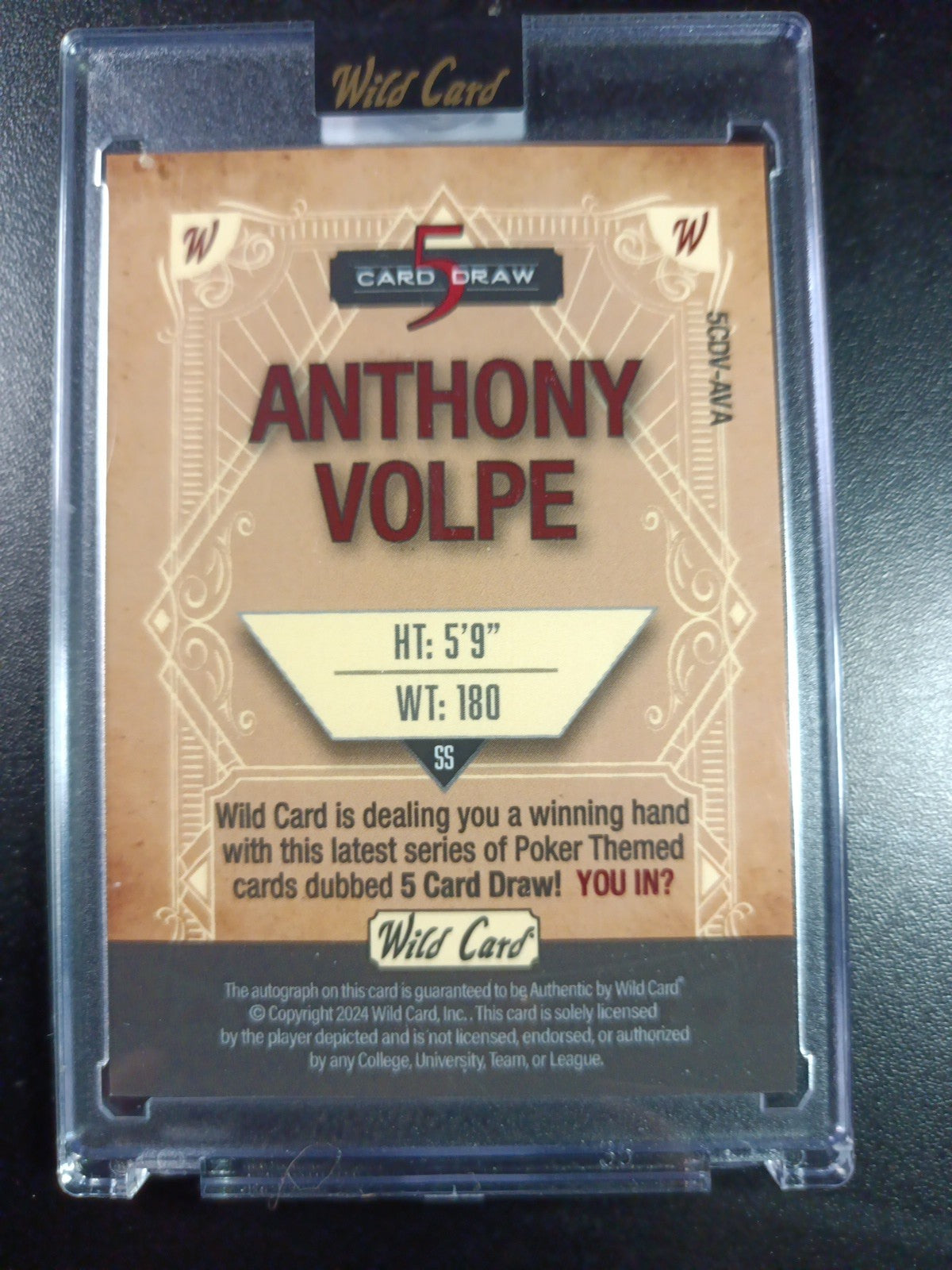 # 2/2 Autograph Anthony Volpe Holo Foil Blue Rookie Baseball Wild Card  MLB