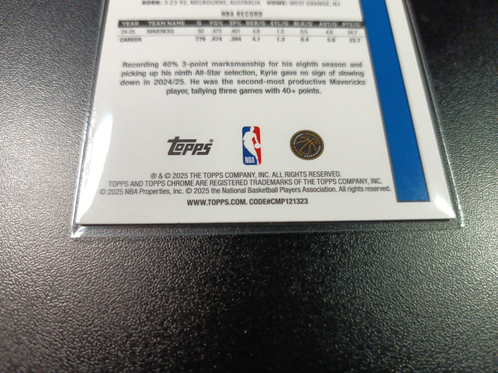 Mojo Refractor Kyrie Irving 45th Anniversary Card 25-26 Topps Basketball NBA