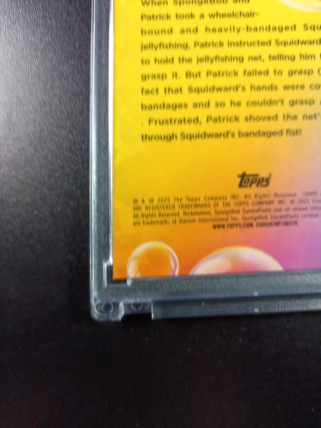 SpongeBob 121/199 Firmly Grasp It Squidward Aqua Lava Refractor Card Topps /199