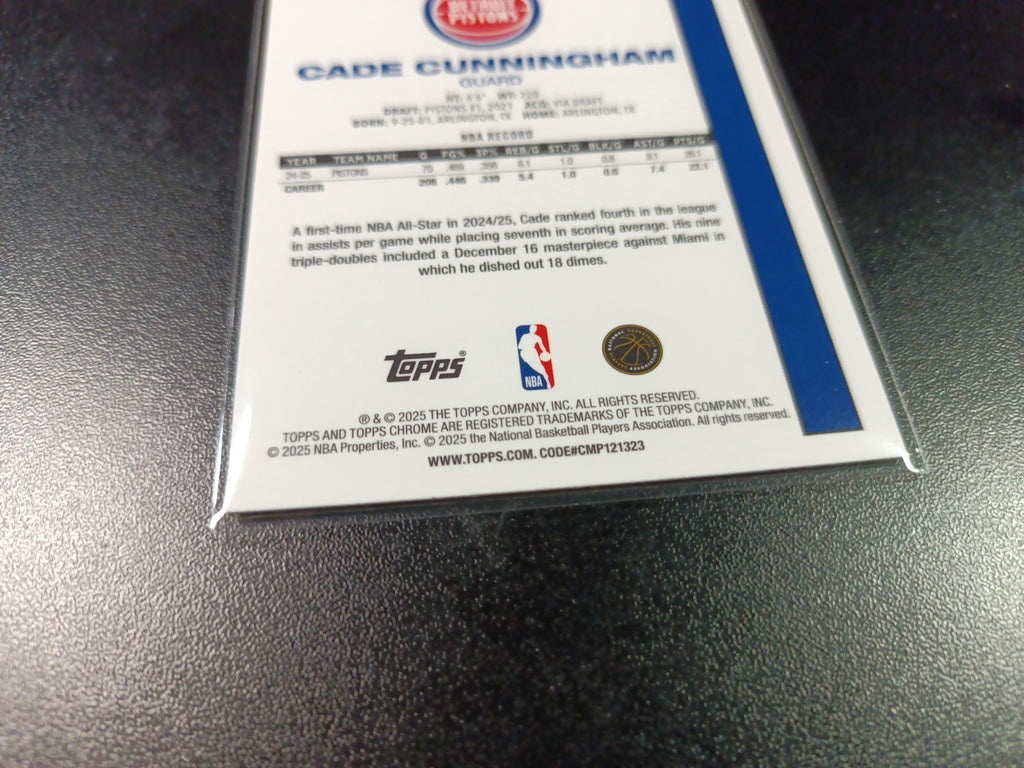 Mojo Refractor Cade Cunningham 45th Anniversary Card 25-26 Topps Basketball NBA