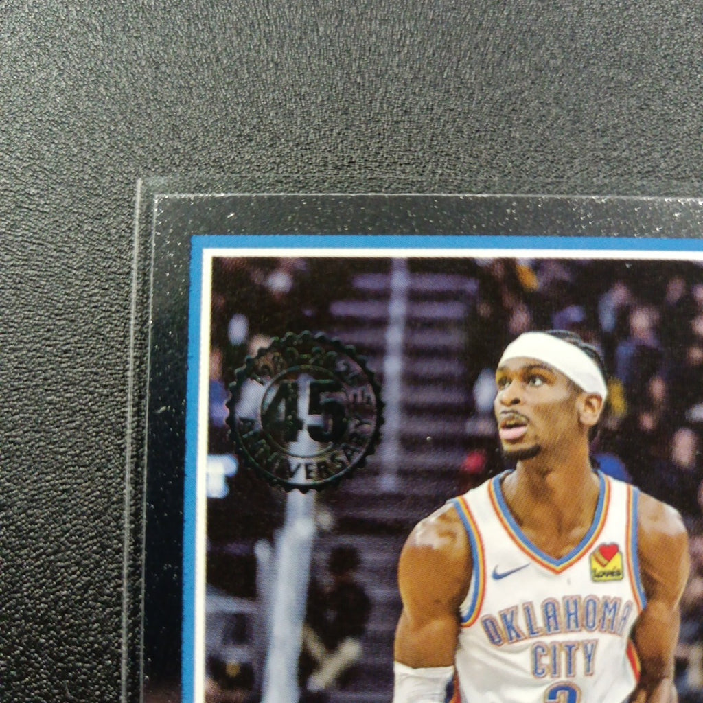 2025-26 Topps Basketball Card Shai Gilgeous Silver Foil 45th Anniversary