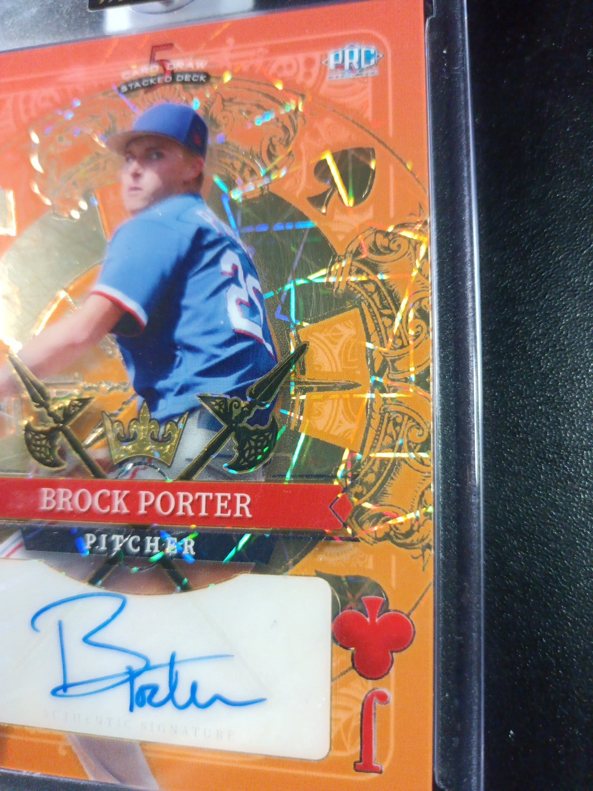 # 1/5 Autograph Brock Porter Gold Prizm Refractor Rookie Baseball Wild Card  MLB