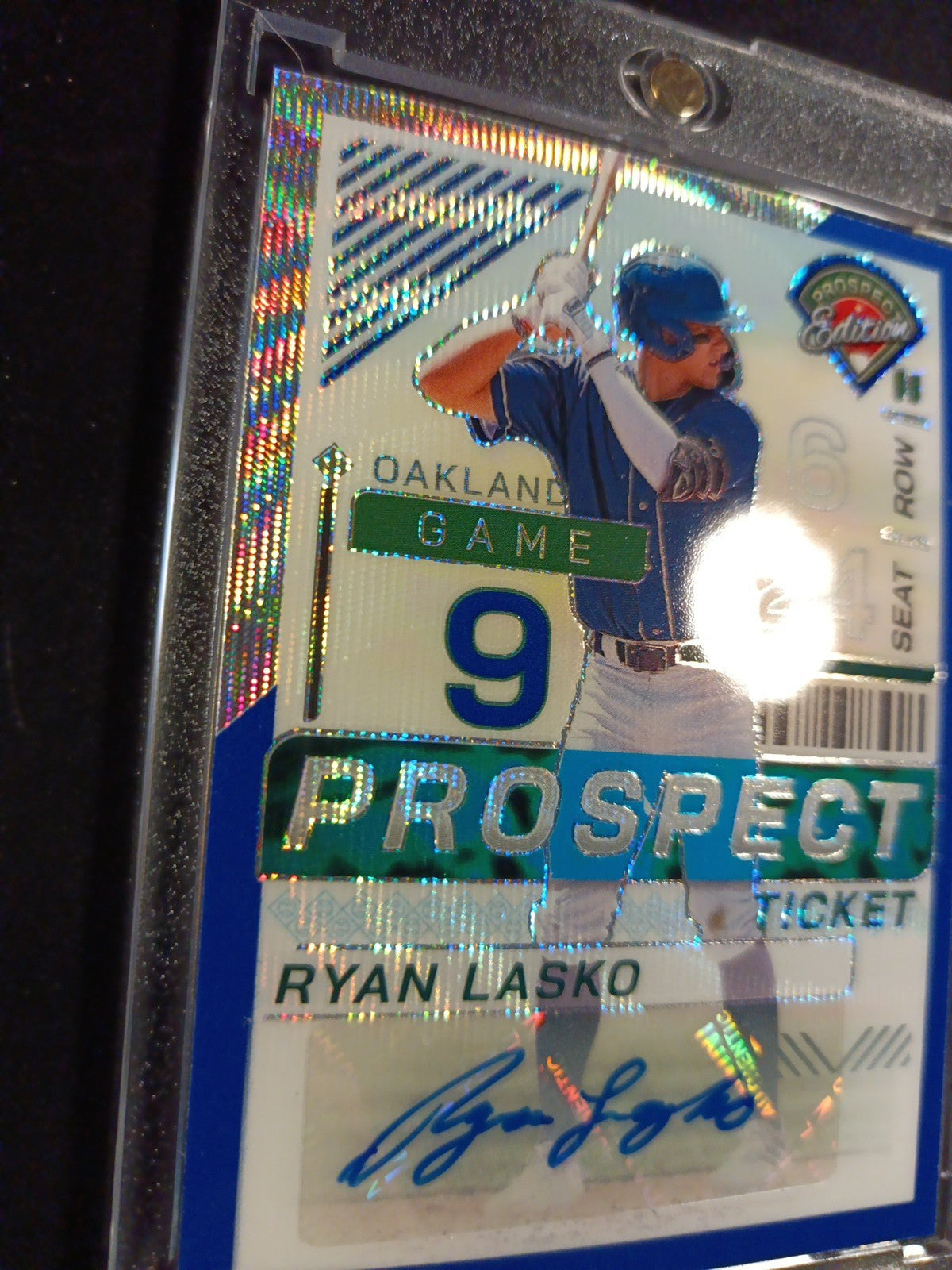 /75 Autograph Ryan Lasko Athletics Rookie Wave Prizm Baseball Card 