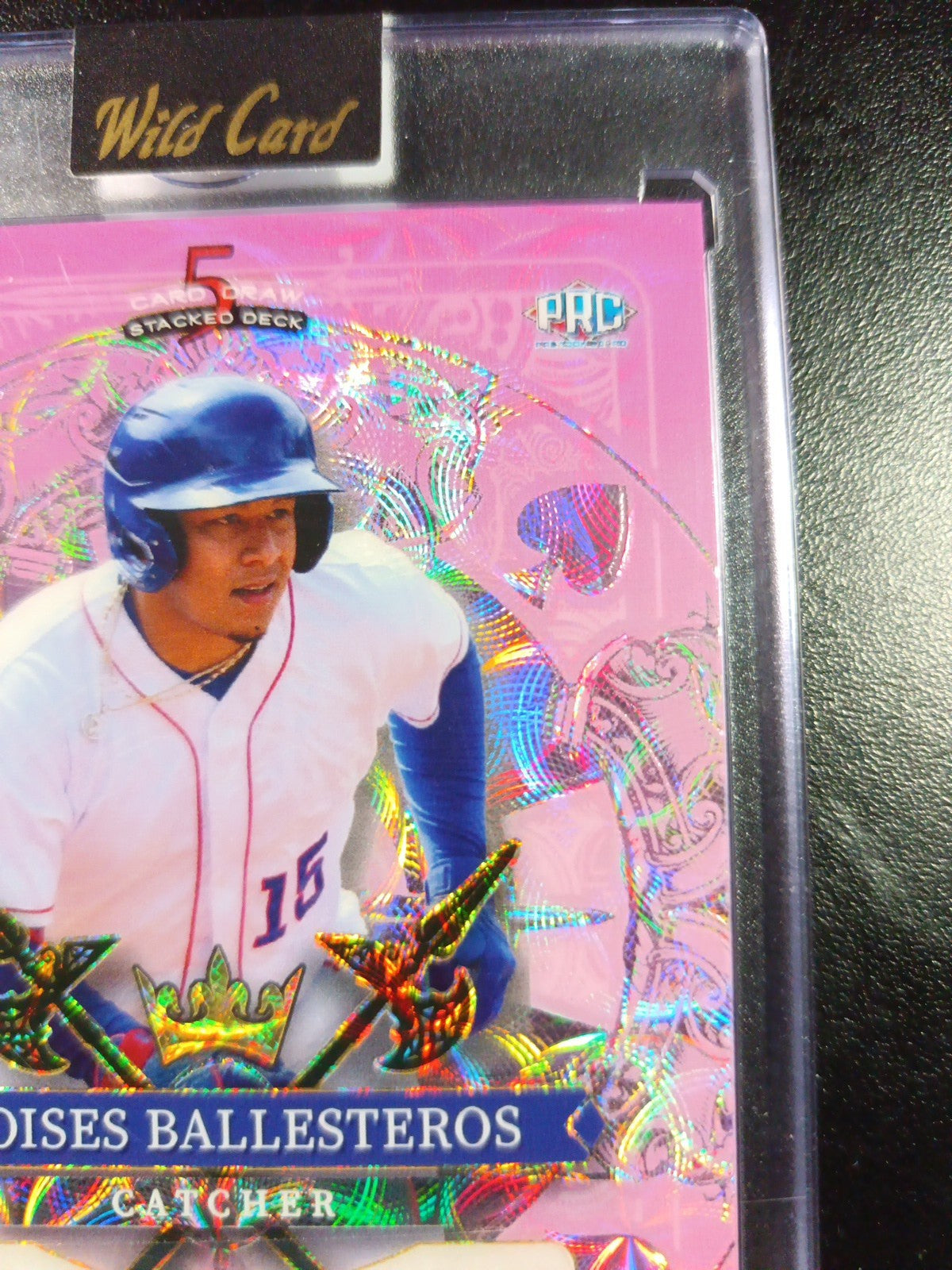 # 1/1 Autograph Moises Ballesteros Rookie Baseball Card Disco Prizm Refractor