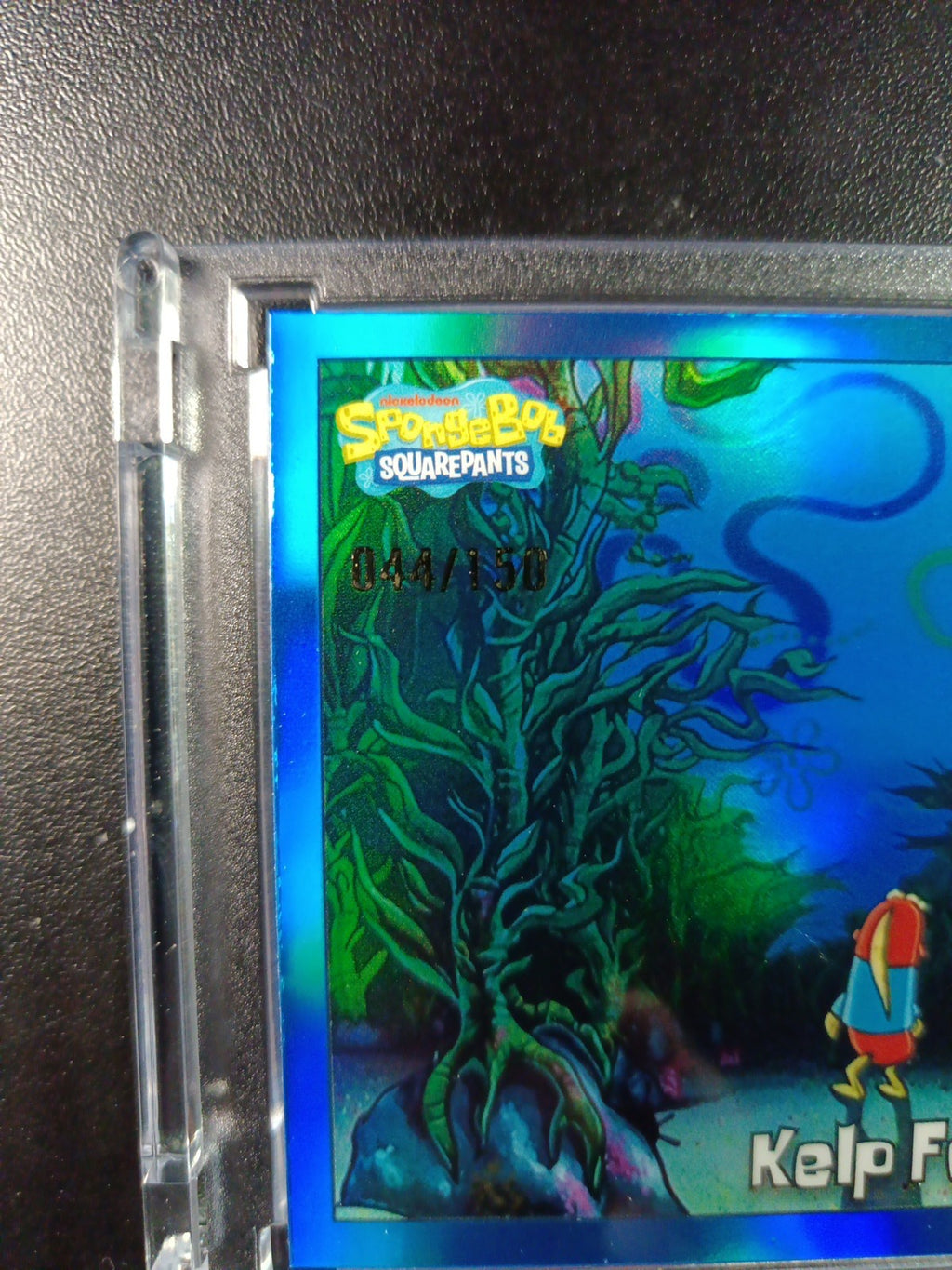 SpongeBob 44/150 Kelp Forest Bikini Bottom Blue Refractor Card Topps Chrome /150