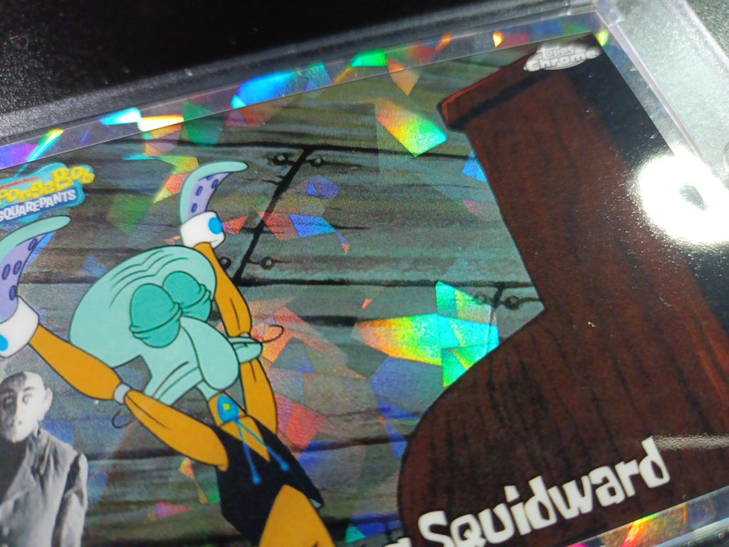 SpongeBob /25 Night Shift Manager Hopalong Squidward Cracked Ice Variant Card