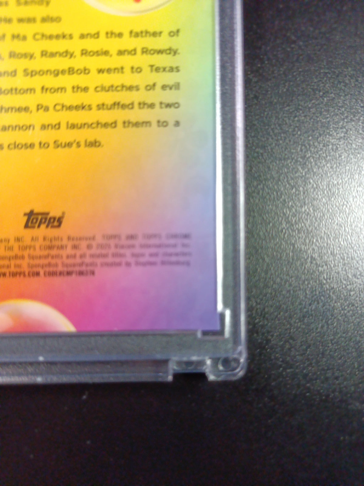 SpongeBob 49/175 Silver Wave Refractor Pa Cheeks Sandy Topps Chrome Card /175