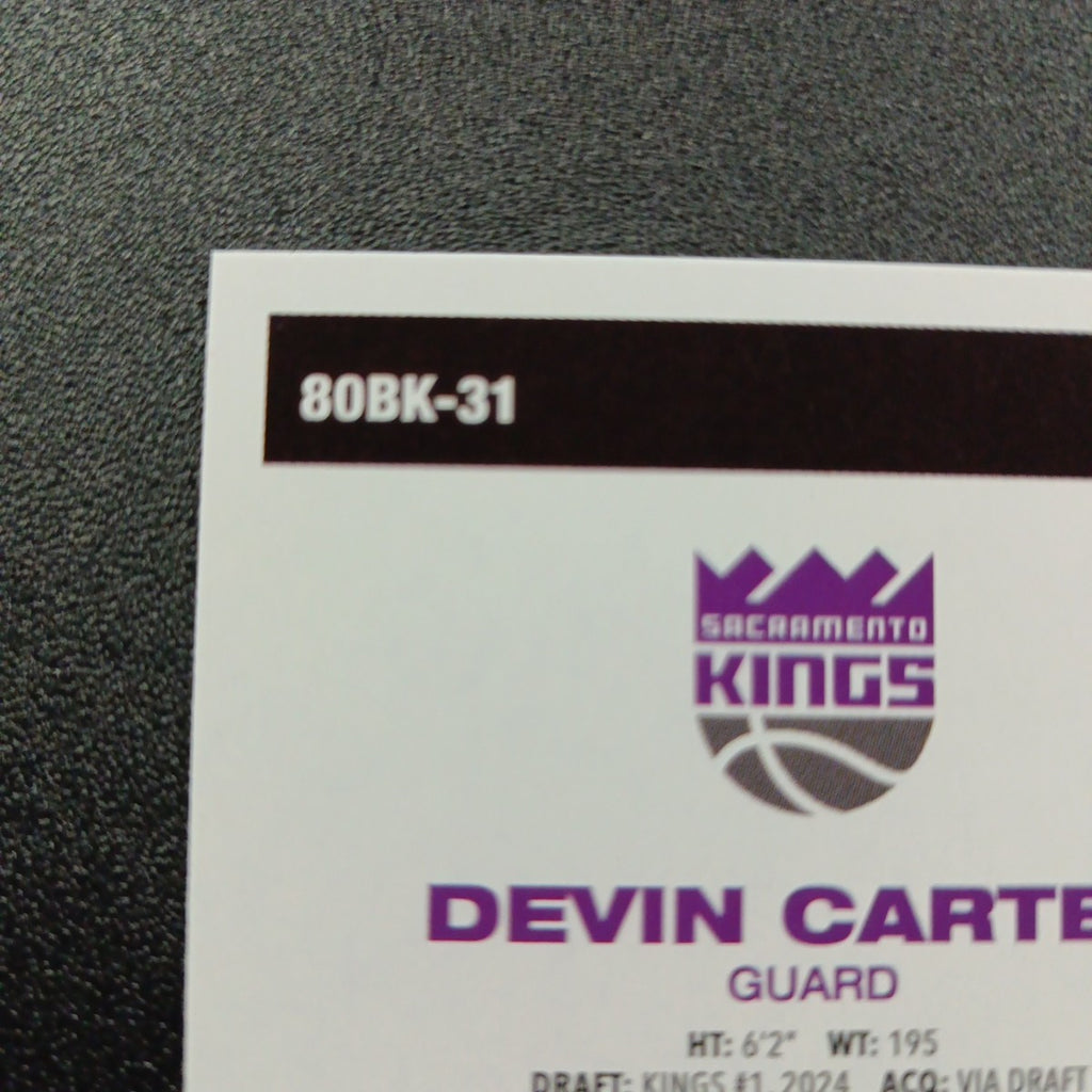 2025-26 Topps Basketball Card Devin Carter Silver Foil 45th Anniversary