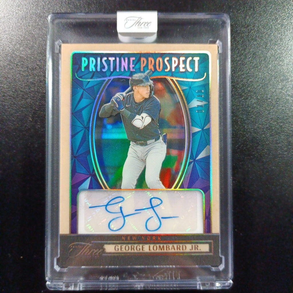Autograph George Lombard Jr # 2/10 Gold Foil Panini W/ Case Yankees Rookie  /10