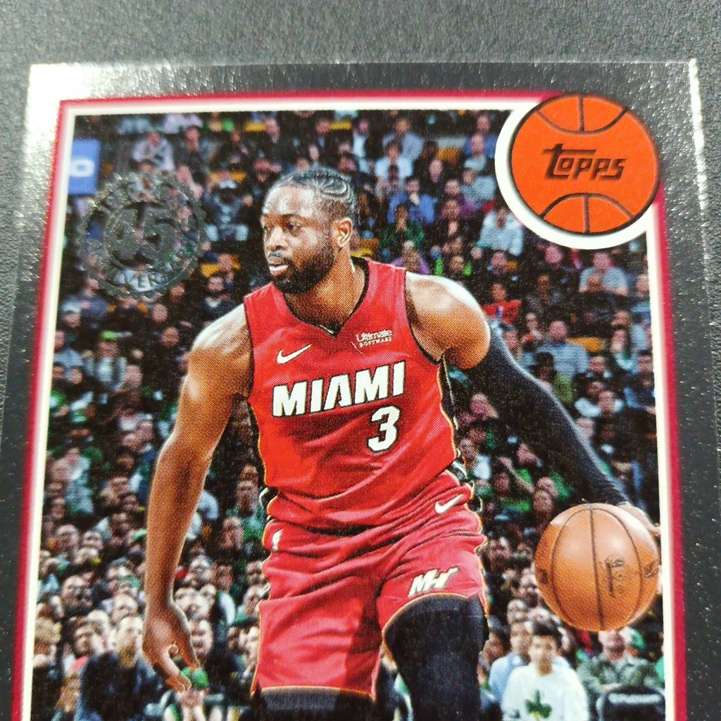 2025-26 Topps Basketball Card Dwyane Wade Silver Foil 45th Anniversary