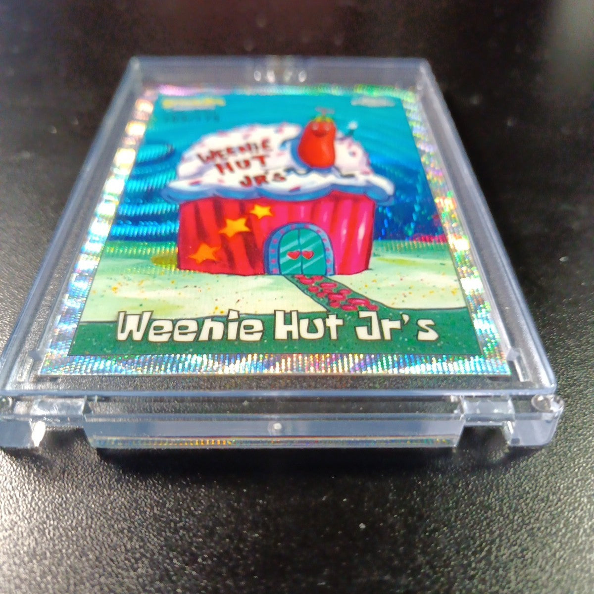 SpongeBob # 105/175 Silver Wave Refractor Weenie Hut Jr's Card Topps Chrome /175