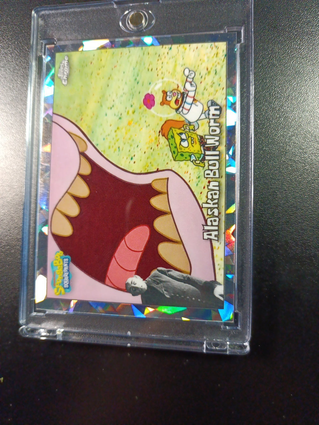 SpongeBob #1/25 Night Shift Manager Alaskan Bull Worm Cracked Ice Prizm Case Hit