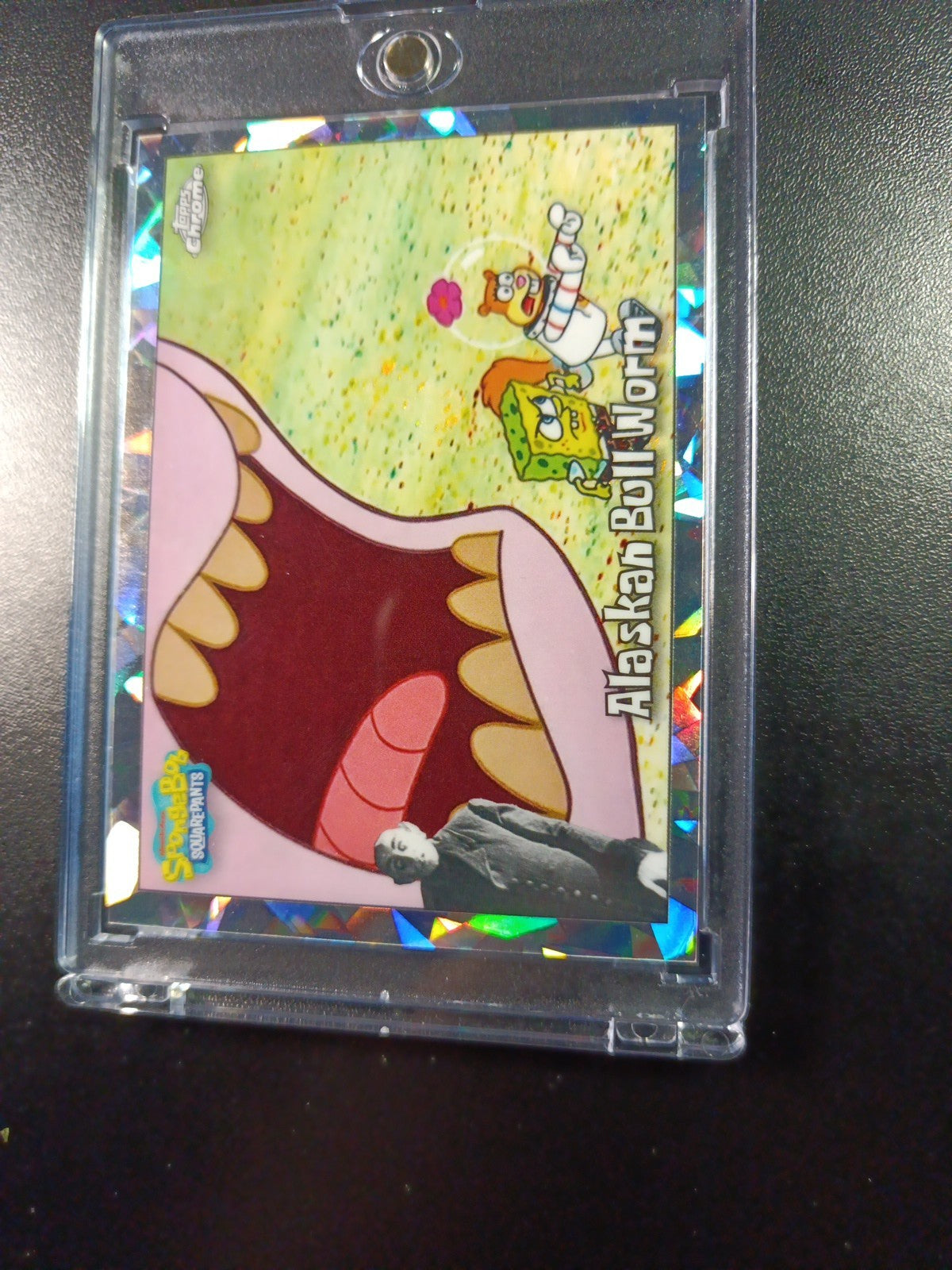 SpongeBob #1/25 Night Shift Manager Alaskan Bull Worm Cracked Ice Prizm Case Hit