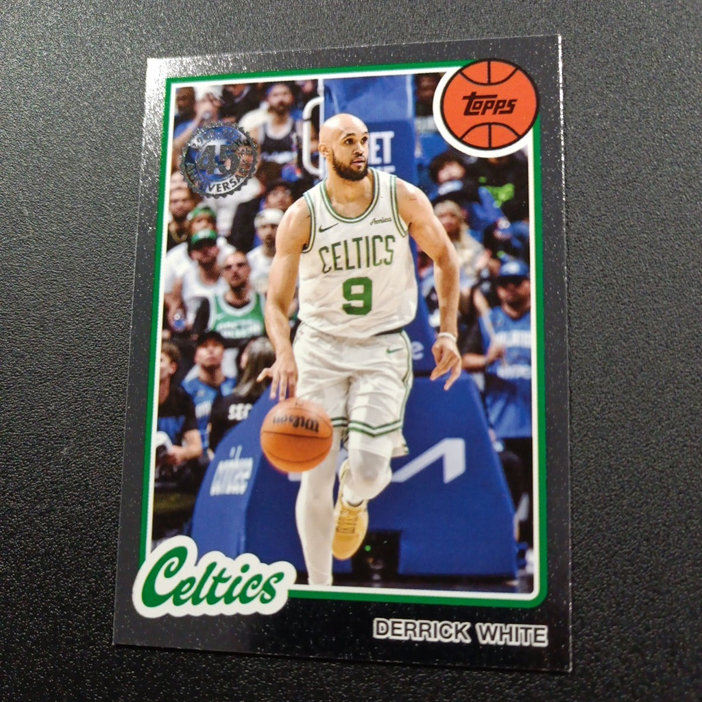 2025-26 Topps Basketball Card Derrick White Silver Foil 45th Anniversary